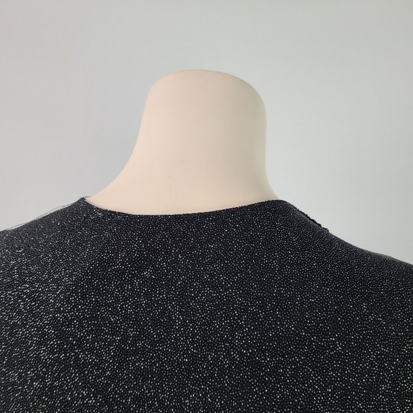 Tiana B Black Silver Metallic Cross Over Jumpsuit - Picture 11 of 16